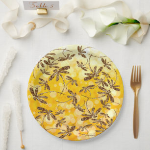 Dragonfly Sunshine Paper Plate