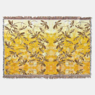 Dragonfly Sunshine Throw Blanket