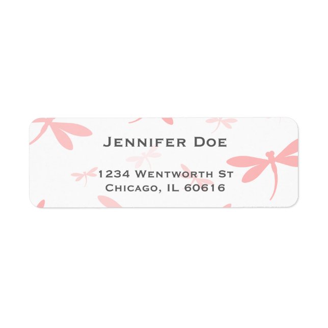 Dragonfly Swarm Template | Coral Pink (Front)