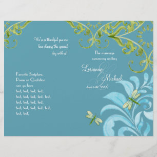 Dragonfly Swirls Scroll Chic Modern Floral Invite