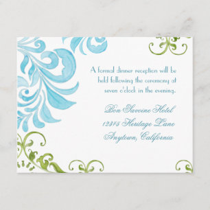 Dragonfly Swirls Scroll Chic Modern Floral Invite