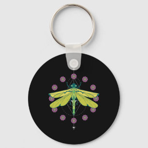 Dragonfly Symbols Magic Mandala Insect Key Ring