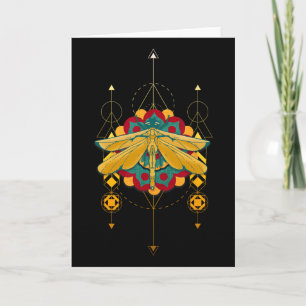 Dragonfly Symbols Mandala Insect Magic Card