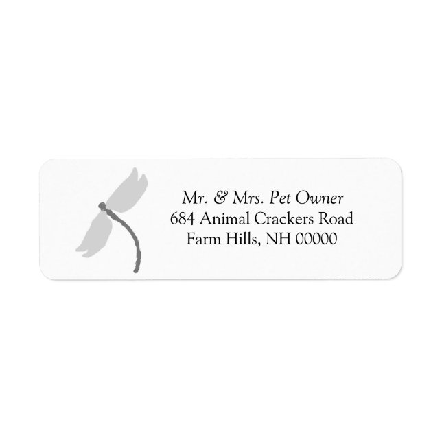 Dragonfly Theme Return Address Labels Stickers (Front)