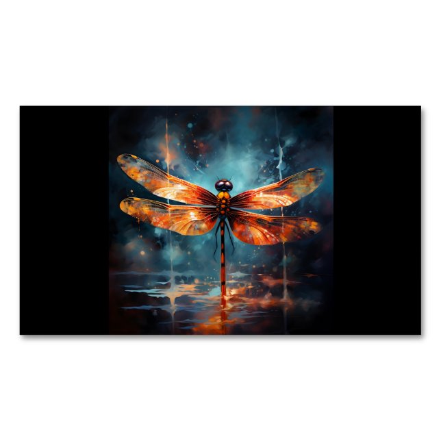 dragonfly tile coaster magnetic business card (Front)