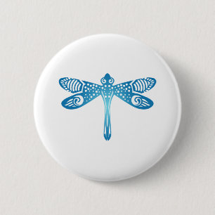 Dragonfly Tribal Tattoo Gift Idea 6 Cm Round Badge