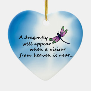 Dragonfly, Visitor from Heaven Ceramic Tree Decoration