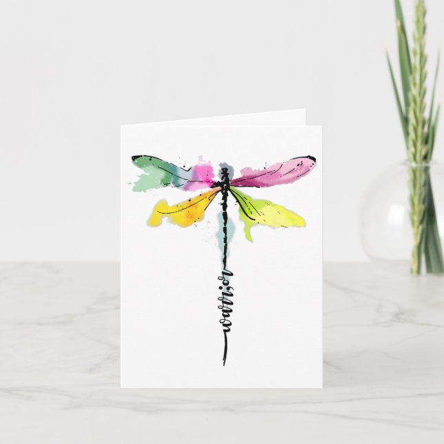 Dragonfly Warrior Semicolon Suicide Prevention Awa Card (Front)