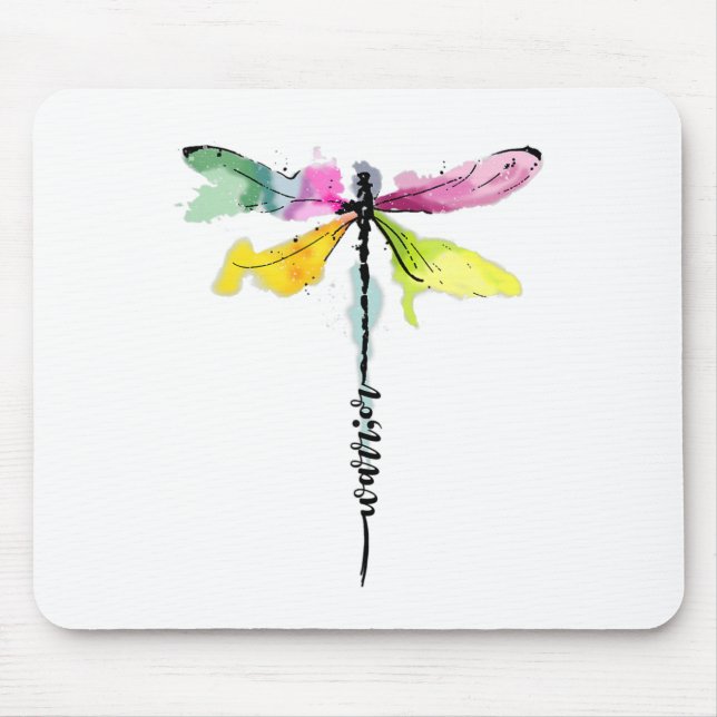 Dragonfly Warrior Semicolon Suicide Prevention Awa Mouse Pad (Front)