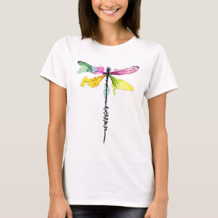 Dragonfly Warrior Semicolon Suicide Prevention Awa T-Shirt