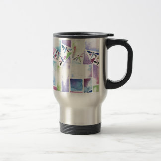 Dragonfly Watercolor Pastel Travel Mug