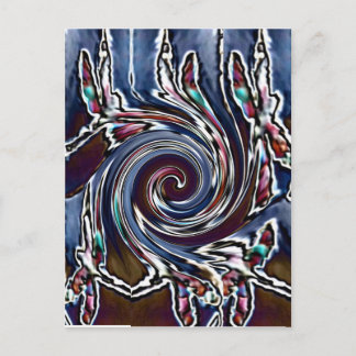 Dragonfly Wave Abstract Nature Postcard