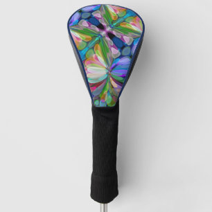 Dragonfly Wildflower Garden Abstract Floral Golf Head Cover