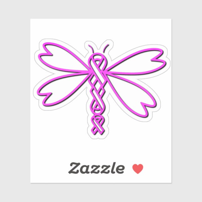 Dragonfly with cancer ribbons (Sheet)
