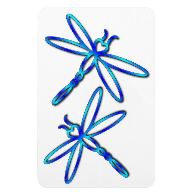 Dragonfly with heart head magnet (Vertical)