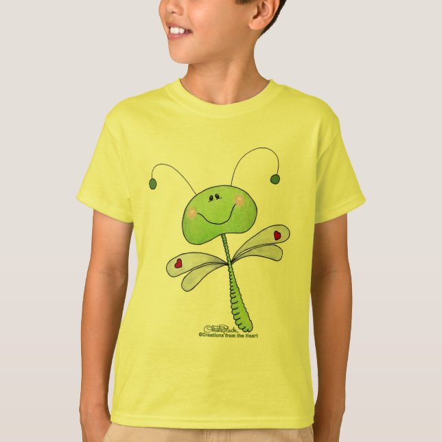 Dragonfly with Hearts T-Shirt (Front)