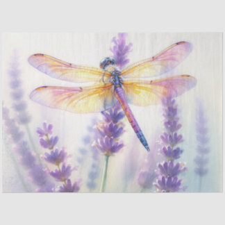 Dragonfly With Lavender Flowers  Tissue Paper