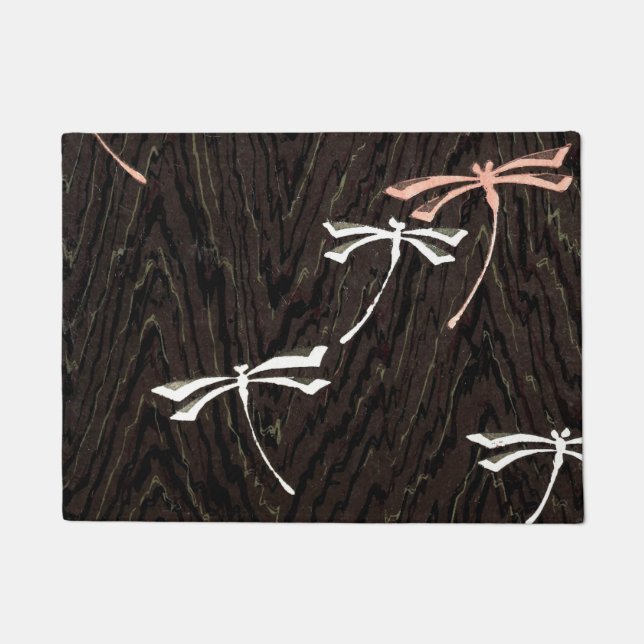 Dragonfly Woodgrain Doormat (Front)