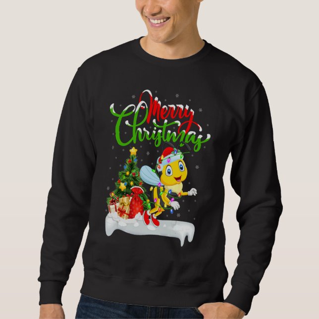 Dragonfly   Xmas Decorations Santa Dragonfly Chris Sweatshirt (Front)