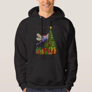 Dragonfly   Xmas Holiday Santa Dragonfly Christmas Hoodie