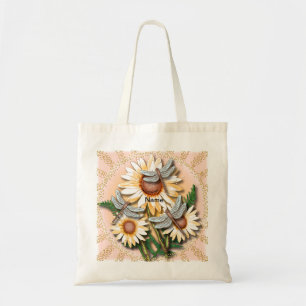 Dragonfly Yellow Daisy  Tote Bag