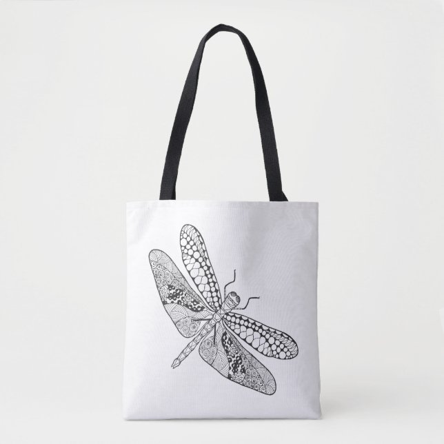 Dragonfly Zendoodle 2 Tote Bag (Front)