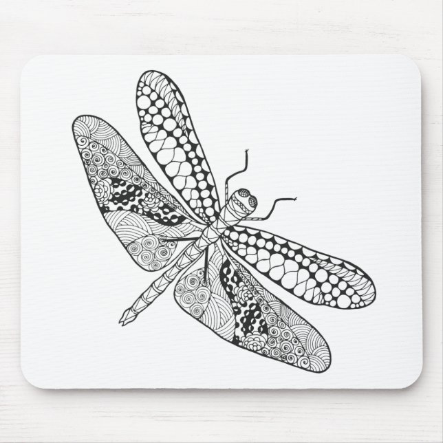 Dragonfly Zendoodle Mouse Pad (Front)