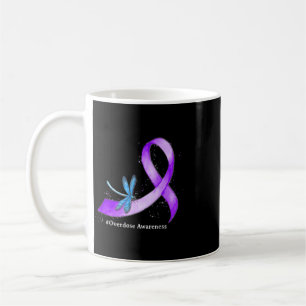 Dragonflyy Purplean Ribbon Overdose Awareness Supp Coffee Mug