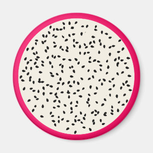 Dragonfruit / Dragon Fruit Stylised Fruit Slice Magnet