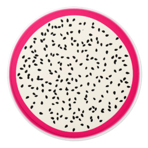 Dragonfruit / Dragon Fruit Stylized Fruit Slice Ceramic Knob