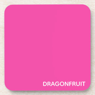 Dragonfruit pink colour name coaster