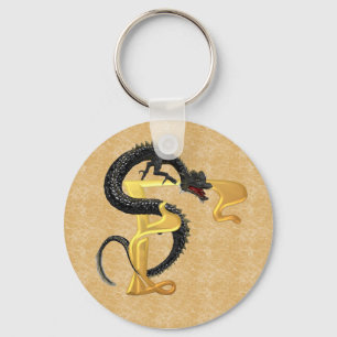 Dragonlore Initial F Key Ring