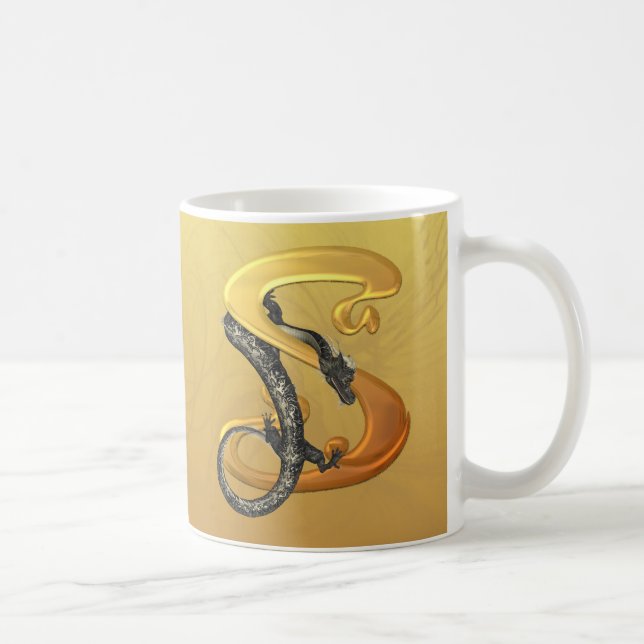 Dragonlore Initial S Coffee Mug (Right)