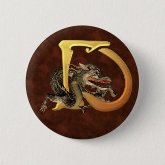 Dragonlore Initials D 6 Cm Round Badge