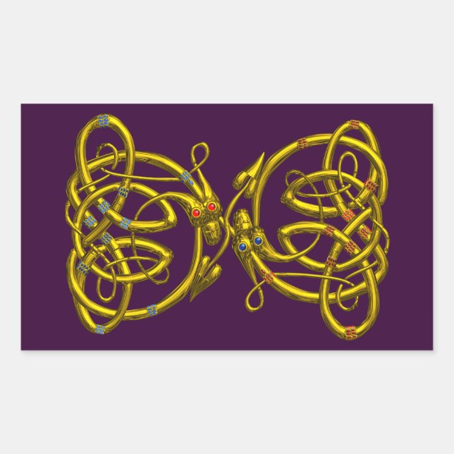 DRAGONLOVE ,purple Rectangular Sticker (Front)