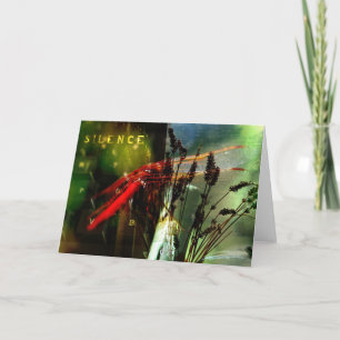 Dragonly lavender collage card