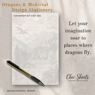 Dragons and Mediaeval-Influenced Design Stationery