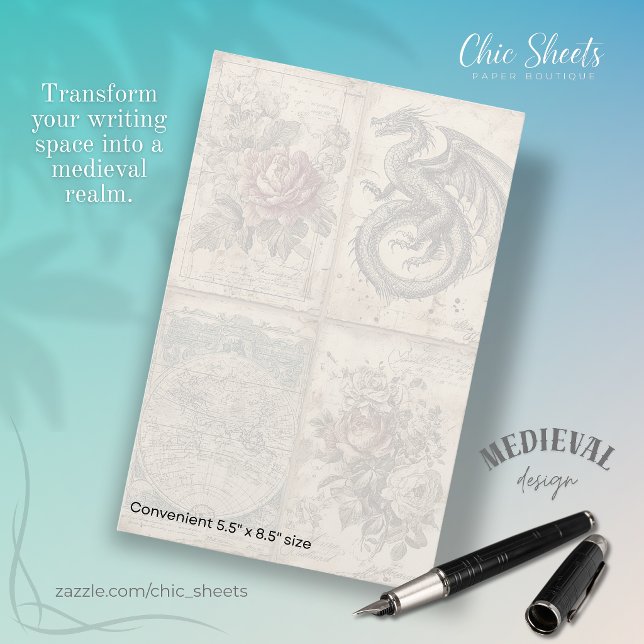 Dragons and Mediaeval-Influenced Design  Stationery (Creator Uploaded)