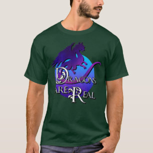 Dragons are Real Blue T-Shirt