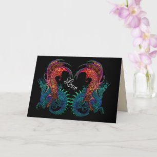 Dragons Art Nouveau style~greeting card