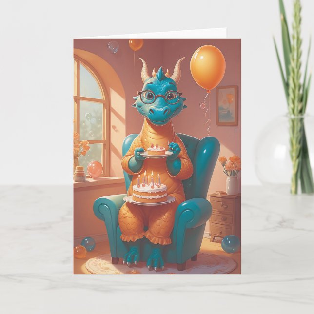 Dragon's Birthday Blaze Card (Front)
