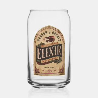 Dragon's Breath Elixir Vintage Halloween Can Glass