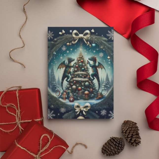 Dragons' Christmas Wonderland Holiday Card (Creator Uploaded)