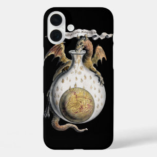 Dragon's Crucible of Alchemy Black iPhone 16 Plus Case