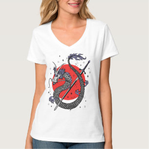 Dragon's Defiance: A Majestic Chinese Artwork T-Shirt