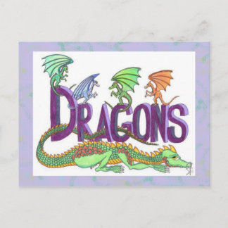 Dragons, dragons everywhere! Postcard