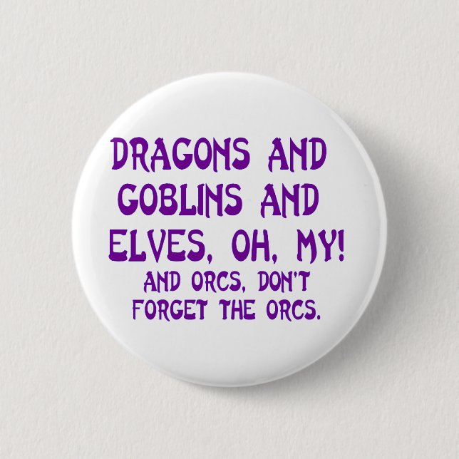 Dragons & elves Button (Front)