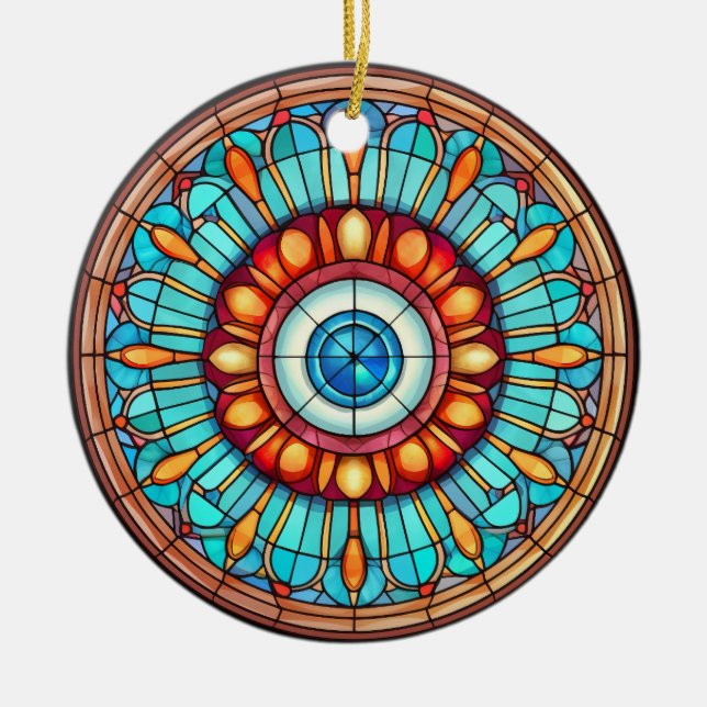 Dragon's Eye Ceramic Tree Decoration (Front)