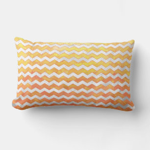 Dragons Eye Orange Chevron Pattern Lumbar Cushion