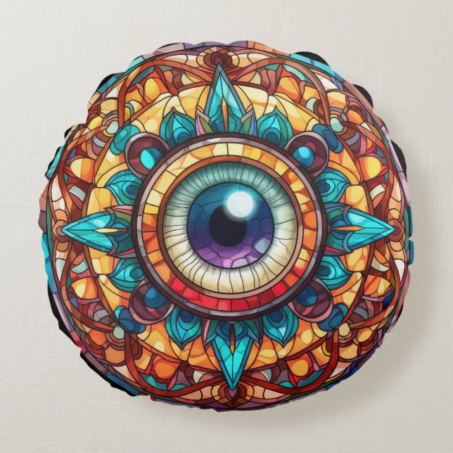Dragon's Eye Round Cushion (Front)